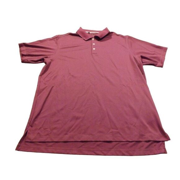 Adidas Golf Polo Men Sz XL Climalite Purple Short Sleeve 3 Button Collared - Picture 1 of 8